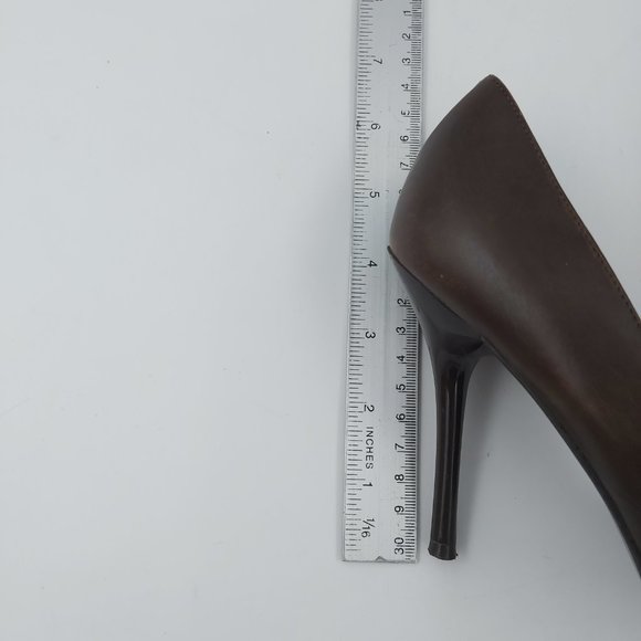 Aldo Leather Brown Stiletto 4 inch High Heel Shoes Pointed Toe Women Size 37-6.5 - Picture 9 of 16